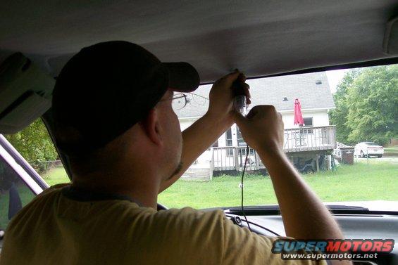 Putting the visors back in.