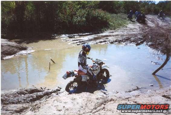 This is me stuck in a bogg on my bike.