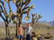 2001 Ford Mustang - A desert scene with two individuals posing near a Joshua tree on a sunny day.