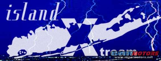 Island Xtreme Motors logo with Long Island map graphic and lightning