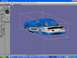 2004 Jeep Wrangler - A 3D model of a race car body is displayed within a software interface, showing its design and livery.