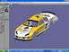 2004 Jeep Wrangler - A 3D rendering of a race car body is displayed on a computer screen with various design tools visible.