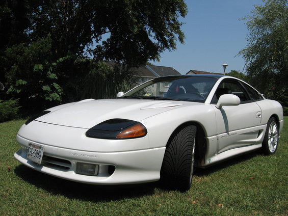 1992 Dodge Stealth parked on grass, front 3/4 view. License plate reads KEC-5990