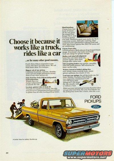 Yellow 1967 Ford pickup truck with motorcycle being loaded