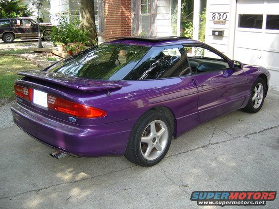 Purple 1994 Ford Probe, 3/4 front view, with a rear spoiler and sunroof