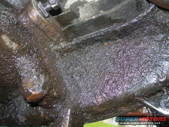 The transfer case is leaking from the shifter linkage.  Never run into this before.