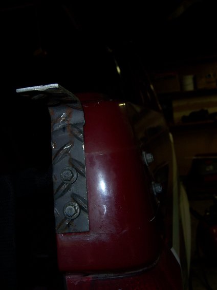 Red dashboard and seats of a vehicle at night