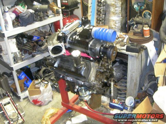 Overview of what it used to be with the new blower sitting on its throne.
