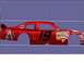 2004 Jeep Wrangler - Digital rendering of a race car body with various sponsor decals and a Transformers graphic.