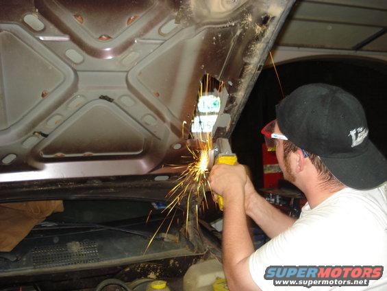 Cutting from under the hood again
