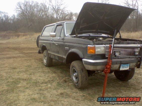 3 feet of mud, and a rock in the middle, thought i blew out the steering. there was a hole the size of a half dollor in the side wall