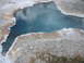 2006 Ford E350 - A natural hot spring with clear blue water and mineral formations.