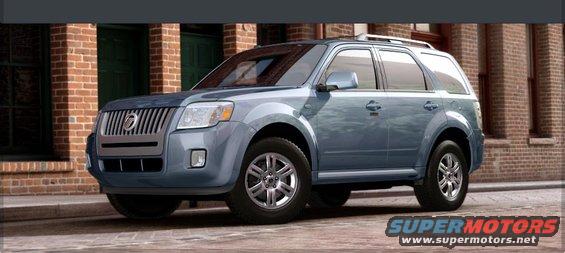Blue SUV parked on a brick street, front 3/4 view