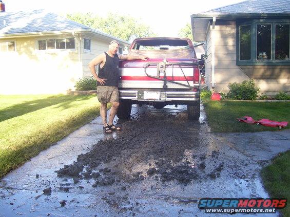 Buford clean and me dirty after mud drags