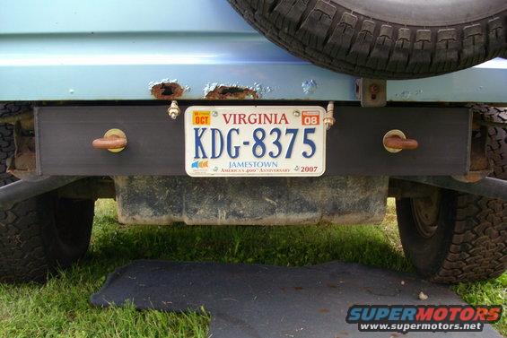 Installed rear bumper