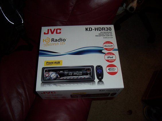 Box for JVC KD-HDR30 car stereo with HD Radio, Bluetooth, and iPod adapter compatibility