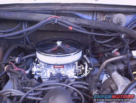 may1.jpg Edelbrock 1406 Installed and running great the stock carb blew yesterday,so she got a new one, and wow what a difference!!