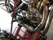 2004 Harley-Davidson Sportster Custom - Close-up of a 2004 Harley-Davidson Sportster Custom engine and exhaust system.