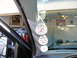 2001 Ford F-350 - A set of three gauges, including boost and transmission temperature, are installed on the A-pillar inside a vehicle.