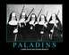 1973 Ford Ranchero - A humorous poster depicts five nuns armed with rifles, captioned 'PALADINS' and 'Lawful Good and Violent About It'.
