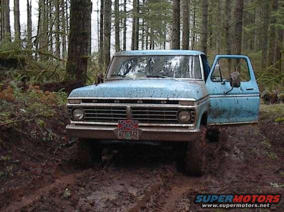 Sittin pretty all covered in the mud.
