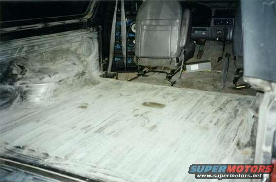 Sanded the rear cargo area.