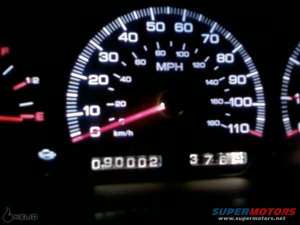 Speedometer and odometer gauges with 90002 miles