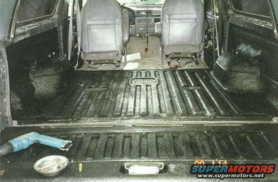 The finished bedliner. (The date is wrong.)