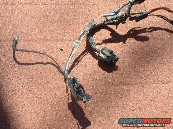 close up of the wire harness from hell
