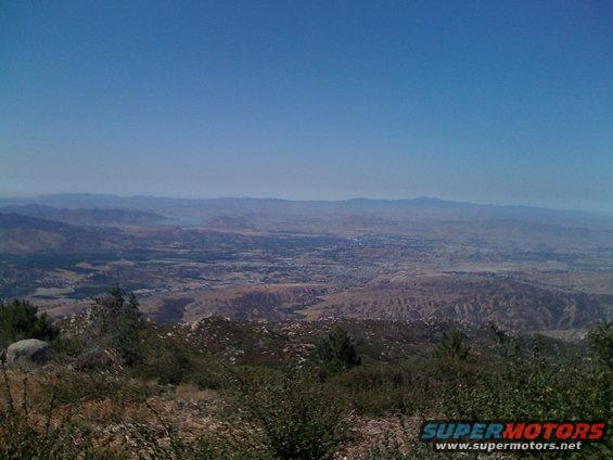 From Idyllwild, CA overlooking Hemet. Diamond Valley lake is in the upper left corner