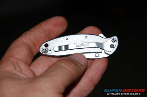 Kershaw folding knife held in a hand
