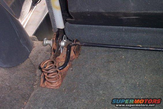 rusted seat adjustment mechanism with springs and lever