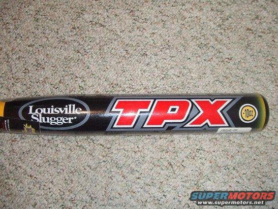 Louisville Slugger TPX baseball bat with 10oz marking