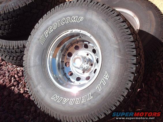 Pro Comp All Terrain tires on chrome wheels