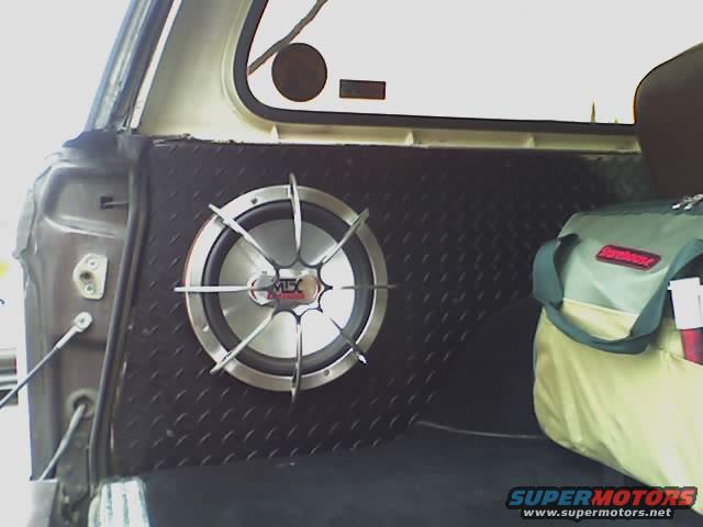 12" MTX sub on custom rear panels.