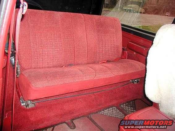 Nice view of the giant back seat.