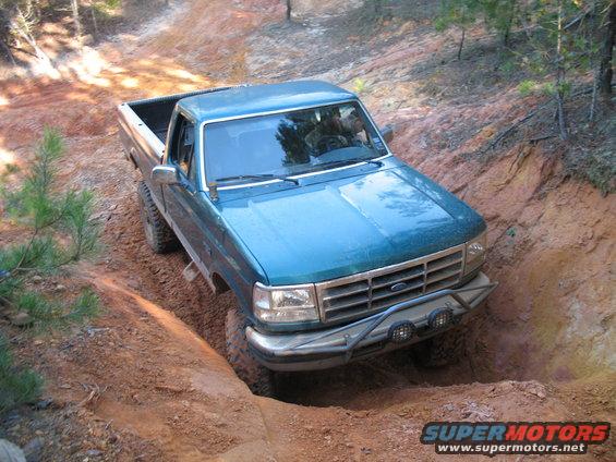 it wasn't bad, but it was sloped over. Will was gonna crush his fender if he kept going.