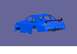2004 Jeep Wrangler - This is a blue car body shell, likely a racing or custom build, viewed from the rear.