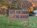 2003 Ford Crown Victoria - A sign with political messaging stands in a grassy yard with autumn leaves on the ground and trees in the background.