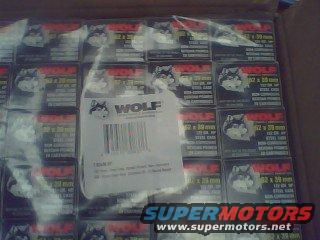 box of WOLF brand ammo, looks like 9mm