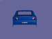 2004 Jeep Wrangler - This is a digital rendering of a blue Subaru sedan, viewed from the rear.
