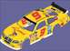 2004 Jeep Wrangler - A yellow Dodge Charger NASCAR body is decorated with Simpsons characters and various sponsor logos.
