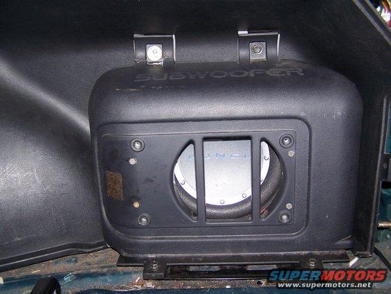 Subwoofer mounted in car interior