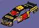 2004 Jeep Wrangler - This is a 3D render of a racing car body, flames and sponsor decals. The grille indicates it is a Dodge Charger.