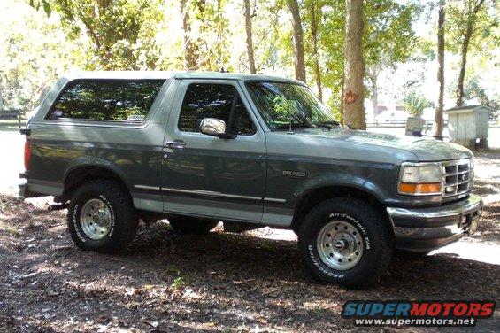 Gray two-tone 1996 Ford Bronco SUV parked outdoors