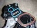 1998 Mercury Grand Marquis - Intake manifold gasket set with blue and orange seals, ready for installation.