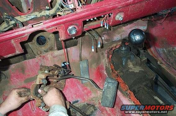 dcp_3443.jpg Removing the clutch pedals for the new Bronco.