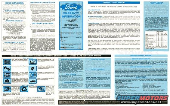 warrantyguide86.jpg Warranty Guide for '86 Ford/L/M
IF THE IMAGE IS TOO SMALL, click it.

http://www.fleet.ford.com/partsandservice/owner-manuals/