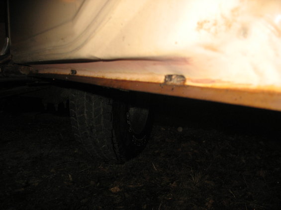 Uhmm, wow. That is the bottom, inside of the passenger side front door.
