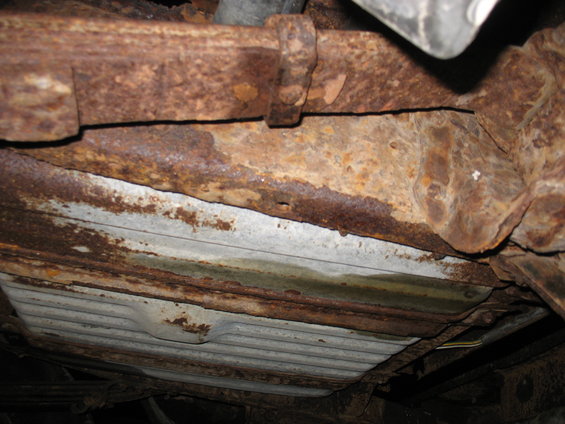 Rear fuel tank and frame from Driver's side